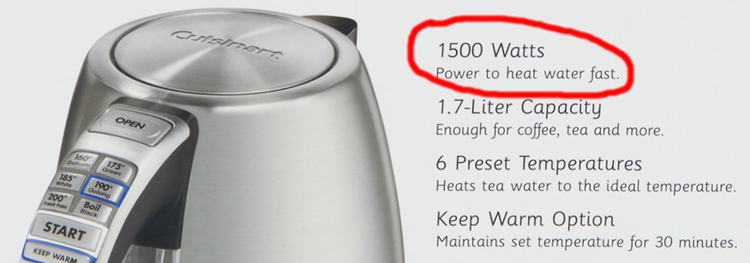 Wattage Explained or Does a kettle boil 