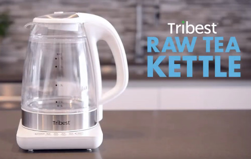 Tribest GKD-450 Raw Tea Kettle, Glass Electric Brewing System, 110V, White