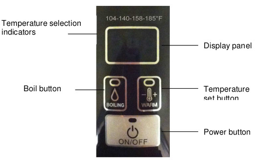 sunpentown kettle temperature control panel